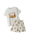 【JUNIOR】ベアワンポイントTシャツ&ベア柄ショートパンツセット gelato pique ジェラートピケ トップス その他のトップス ホワイト ネイビー【送料無料】[Rakuten Fashion]