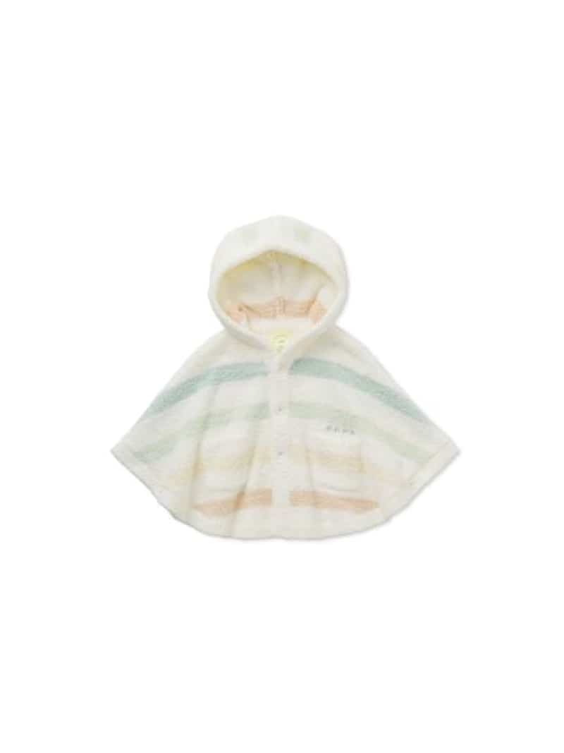 【SALE／20%OFF】【BABY】ベビモコ5ボーダーポンチョ gelato pique ジェラートピケ トップス パーカー・フーディー ホワイト ピンク【RBA_E】【送料無料】[Rakuten Fashion]