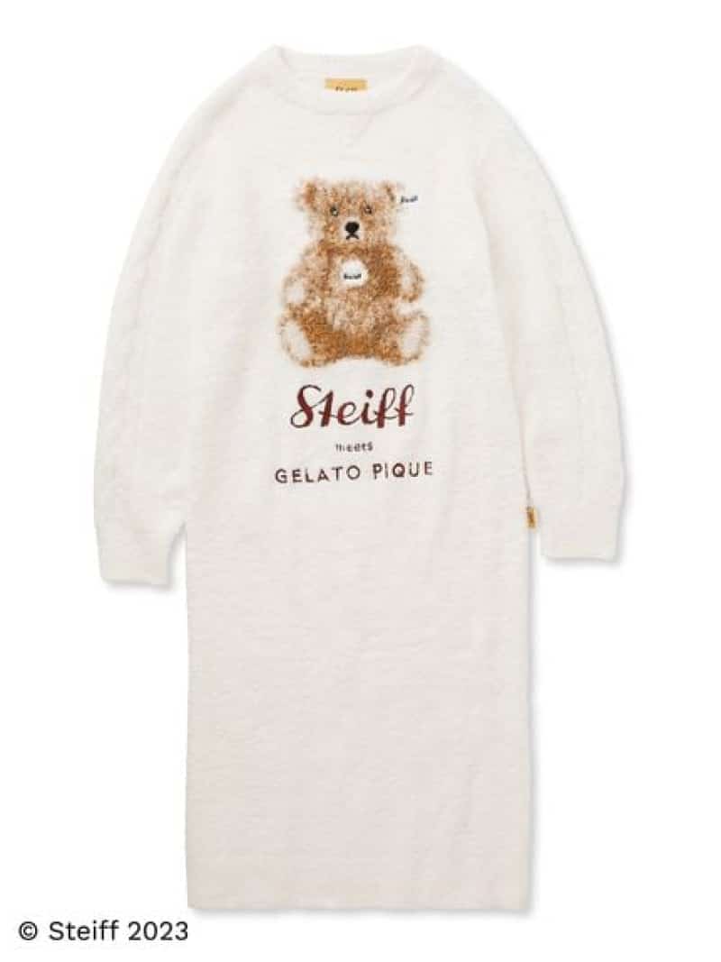 【Steiff】パウダージャガードワンピース gelato pique ジェラートピケ インナー・ルームウェア その他のインナー・ルームウェア ホワイト レッド【送料無料】[Rakuten Fashion]