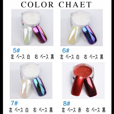 ミラーパウダー福袋 3色セット【メール便可】ミラーネイル(専用チップ付き) メタリックパウダー全12色 ネイル ジェルネイル ネイル パーツ UVレジン 封入パーツ アクセサリー パーツ