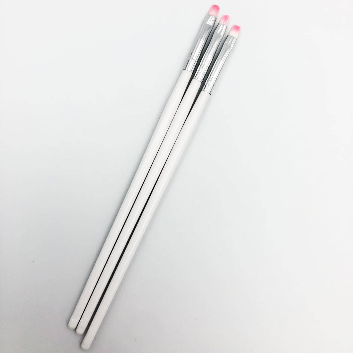 ネイルブラシ 白色 (3本セットネイル アート用品 ネイル パーツ)スターターキット ネイルシール ジェルネイル パーツパーツ カラージェル