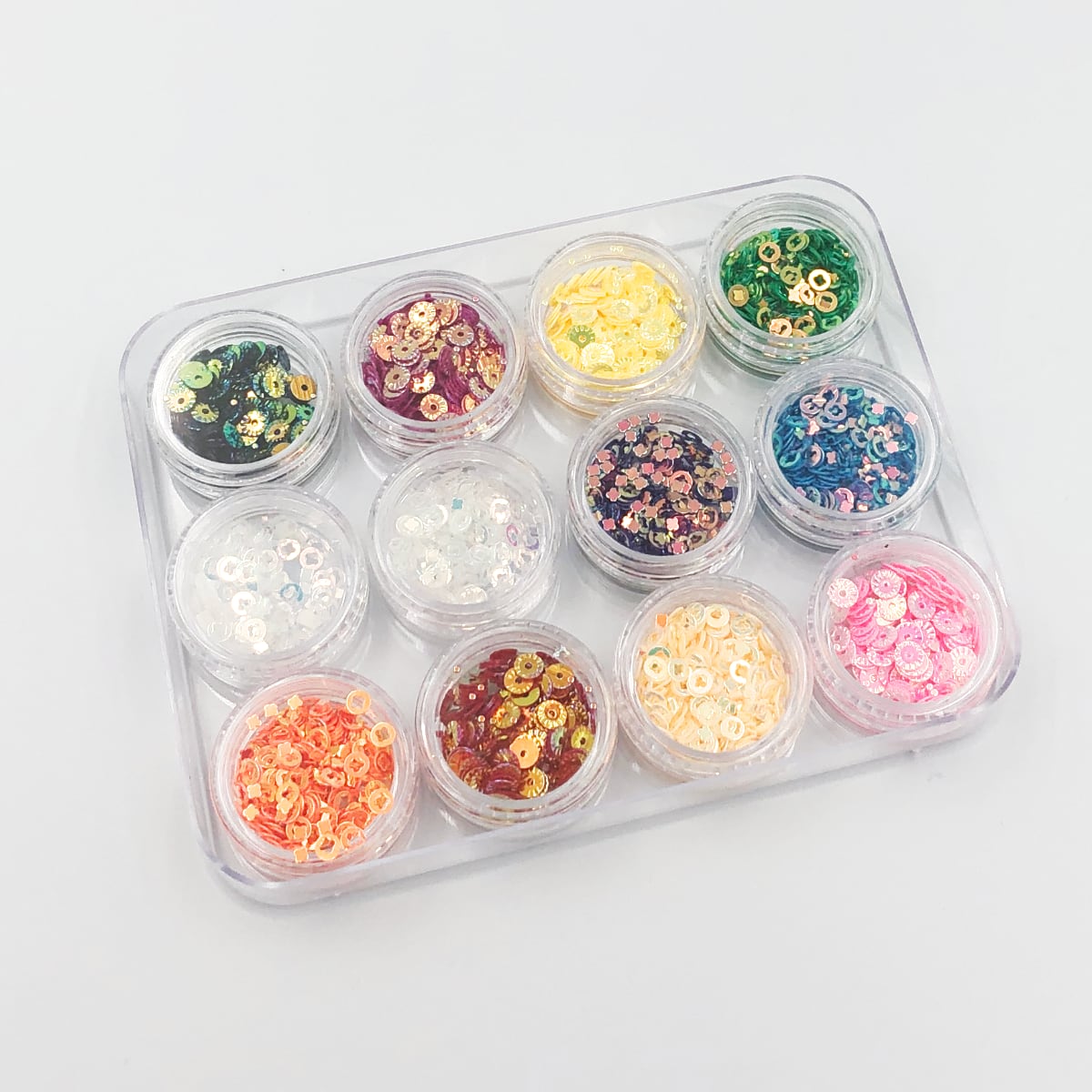 【DM便対応】ラウンドマジックホログラム　12色セット　オーロラカラー