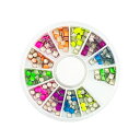 ネオンカラーメタルスタッズ 6色2タイプ入り ネイル ジェルネイル ネイル パーツ UVレジン 封入パーツ アクセサリー パーツ