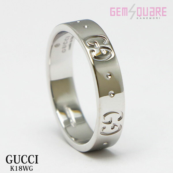 グッチ 指輪 【GUCCI】グッチ K18WG アイコンリング 指輪 サイズ9 3.4g 仕上げ済【質屋出店】