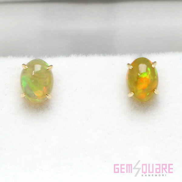 オーバルファイヤーオパールイヤリン...