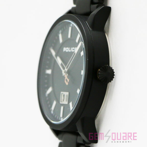 【15404J】POLICE ポリス COLLIN コリン クォーツ 腕時計 男 黒SS 未使用品【質屋出店】
