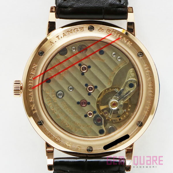 【219.032】A.ランゲ＆ゾーネ サクソニア K18PG 手巻き 裏スケ こだわり 中古【質屋出店】