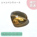 天然石 ハート型ビーズ シャンパンクォーツ 12.03ct ブラジル産 【一点もの・一粒入り】 Champagne Quartz 横穴貫通 穴あき パワーストー...