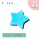 天然石 星型ビーズ スリーピングビューティーターコイズ アメリカ産 星 横穴貫通 穴あき ビーズ オリジナルアクセサリー ハンドメイド材料 【 一粒売り 】 パ...