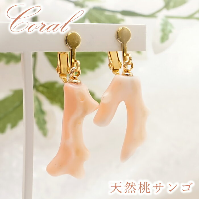 【楽天スーパーSALE 30%OFF】 【 一点もの 】 天然桃珊瑚 イヤリング 日本産 ステンレス 天然 珊瑚 枝 桃色珊瑚 白色珊瑚 日本製 コーラル 天然...