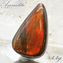 アンモライト ルース 4.4g カナダ産 Ammolite 一点物 アンモナイト 化石 希少石 お守り 天然石 パワーストーン カラーストーン