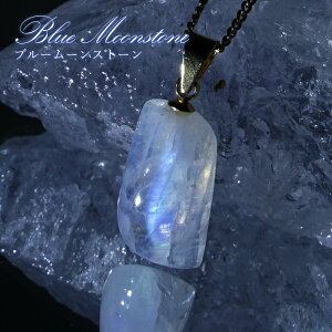 ブルームーンストーン ペンダントトップ 変形 スリランカ産 【一点もの】ステンレス Blue Moonstone 6月誕生石 天然石 パワーストーン