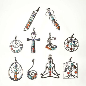 チャクラモチーフ F ヒーリング 天然石 パワーストーン レディース メンズ カラーストーン