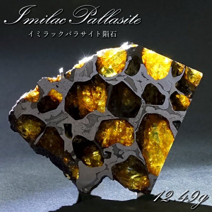 【 一点物 】 イミラックパラサイト 隕石 12.49g チリ産 パラサイト Imilac Pallasite 鉄隕石 【 希少 】 原石 天然石 パワーストーン カラーストーン