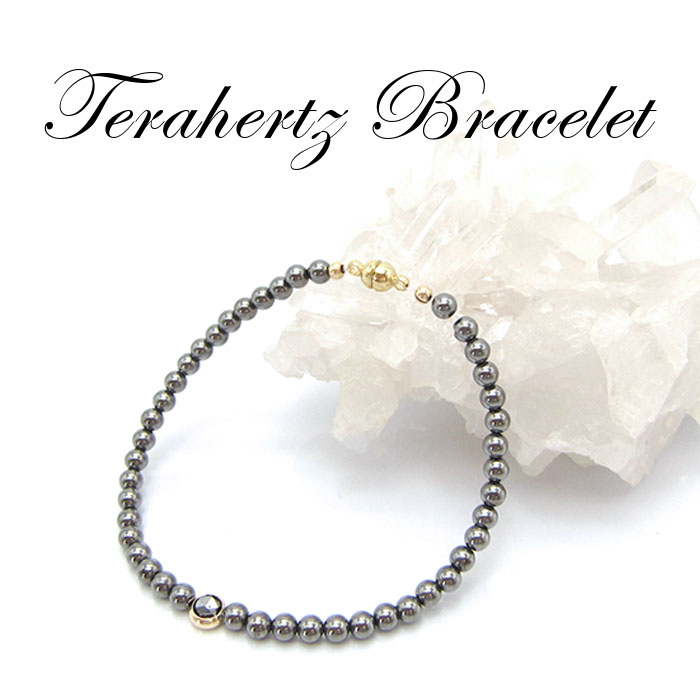 【楽天スーパーSALE 50%OFF】 テラヘルツ ブレスレット 丸玉 ミラーカット 高純度 テラヘルツ鉱石 パワーストーン おしゃれ カワイイ エレガント プ...