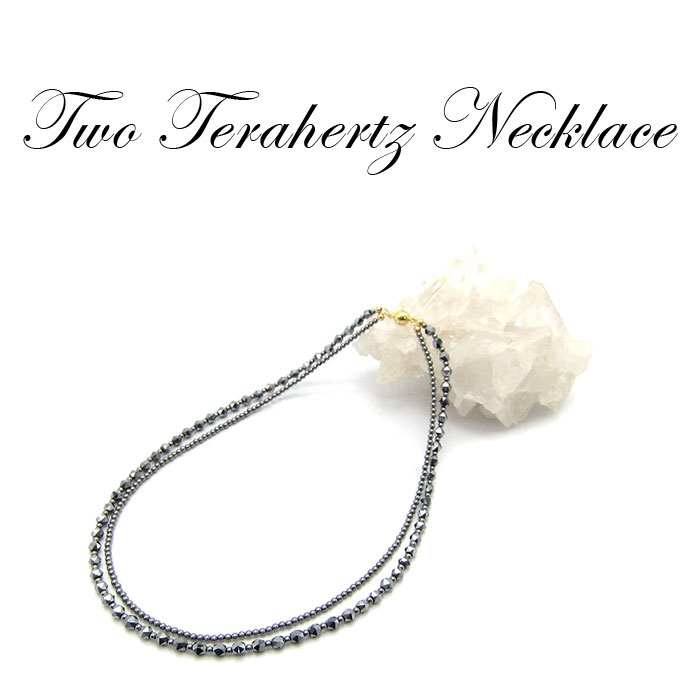 テラヘルツ2連ネックレス 丸玉 スターカット 高純度 テラヘルツ鉱石 パワーストーン おしゃれ カワイイ..