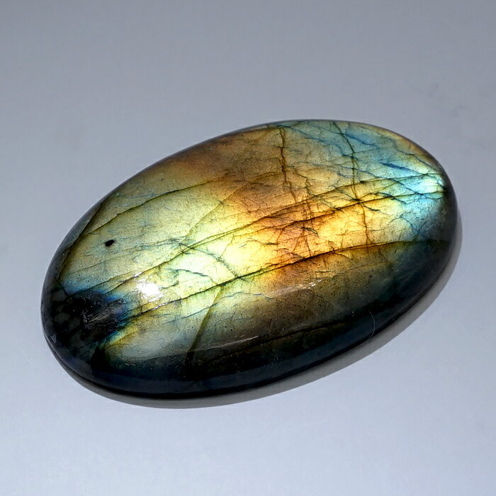 ゴールデンラブラドライト ルース 15.7g オーバル マダガスカル産 【一点もの】 Labradorite 天然石 パワーストーン カラーストーン