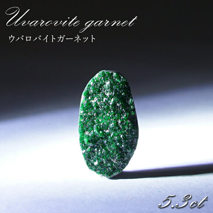 【 一点もの 】ウバロバイトガーネット ルース 5.3ct ロシア産 レアストーン 希少 Uvarovite garnet 天然石 カラーストーン パワーストーン