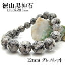 徳山黒神石 12mm ブレスレット 山口県産 鉱物 天然石 パワーストーン カラーストーン