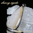 ドゥルージーアゲート ペンダントトップ SV925 インドネシア産【一点もの】druzy agate フクリン 覆輪 日本製 自社製 天然石 パワーストーン カラーストーン