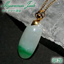 ミャンマー翡翠 K18 ペンダントトップ 彫り物 ミャンマー産 【一点もの】 野菜 翡翠 Myanmar Jade 本翡翠 ひすい グリーン お守り 浄化 天然...