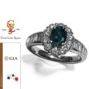 GIA鑑付 アレキサンドライト 0.8ct ダイヤ入 プラチナ リング