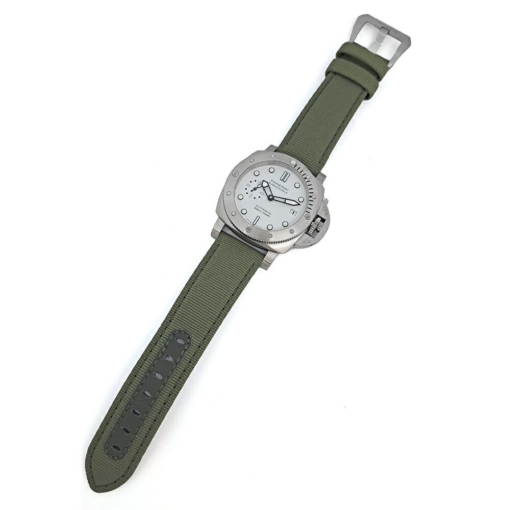 【中古】美品 パネライ サブマーシブル ビアンコ PAM02223 42mm ギャラ付 メンズ 自動巻 時計