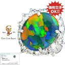 【新品】GRJカード鑑付 ブラックオパール 6.80ct ダイヤ 1.81ct Pt900 プラチナ リング
