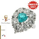 【中古】GIA鑑別書付 新品 ブラジル産 パライバトルマリン 1.09ct ラージメレ ダイヤモンド 2.630ct プラチナ リング