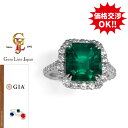 【中古】新品 GIA鑑別書付 コロンビア産 大粒 エメラルド 4.42ct ダイヤモンド 1.16ct プラチナ リング