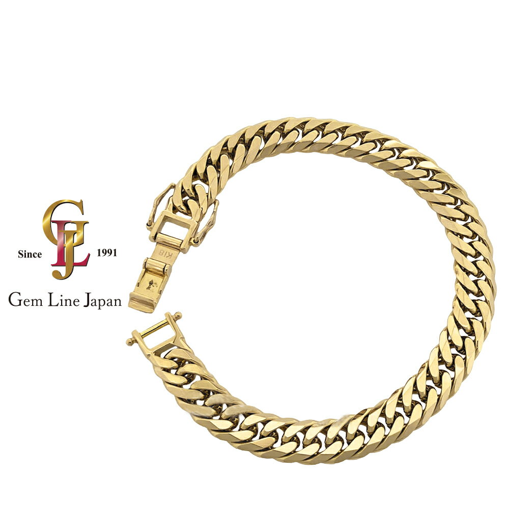 【新品】 K18 51.35g 6面ダブル 喜平 ブレスレット 21cm(4)