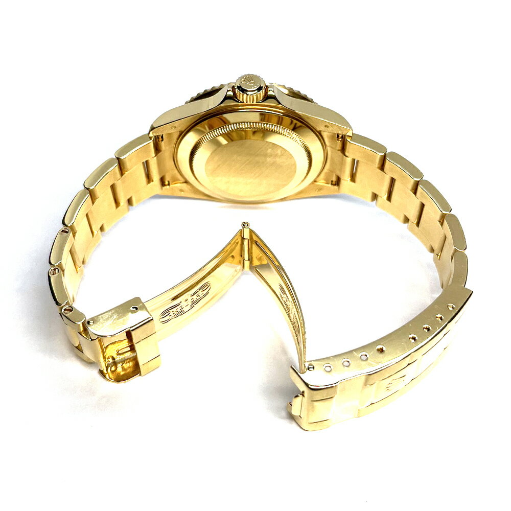 【中古】ロレックス サブマリーナ 16618 Y番 金無垢 青サブ ギャラ付 メンズ 自動巻 時計