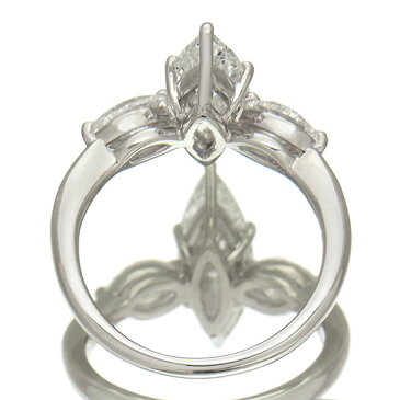 【稀少】2.021ct タイプ2a ダイヤモンド リング Dカラー SI2クラス マーキーズカット TypeIIa プラチナ メレダイヤ0.80ct レディース【新品】