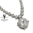 鑑付 大粒ダイヤモンド トップ 10.18ct/トータル 20.48ct プラチナ ネックレス