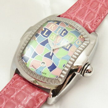 【新品】【RitmoLatino】MOSAICOクォーツ本クロコ革バンド付Q3ML99SS