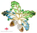 中嶋 邦夫 ニックスファクトリー In The Garden ドングリ エマイユ グリーンガーネット計0.14ct ダイヤモンド 計0.11ct 18金イエロー...