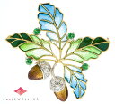 中嶋 邦夫 ニックスファクトリー In The Garden ドングリ エマイユ グリーンガーネット計0.15ct ダイヤモンド 計0.13ct 18金イエロー...