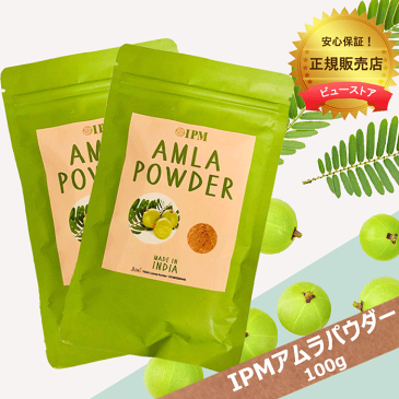 IPM アムラパウダー 100g 2袋セット 食品認可のアムラパウダー スーパーフルーツ 乾燥アムラ粉末 食用【ネコポス便・ポスト投函】AMLA POWDER