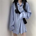 レディース シャツ 長袖シャツ トップス シャツ 日焼け止め UV対策 無地 前開きシャツ 夏 春 秋 ファッション 通勤 ゆったり(4)