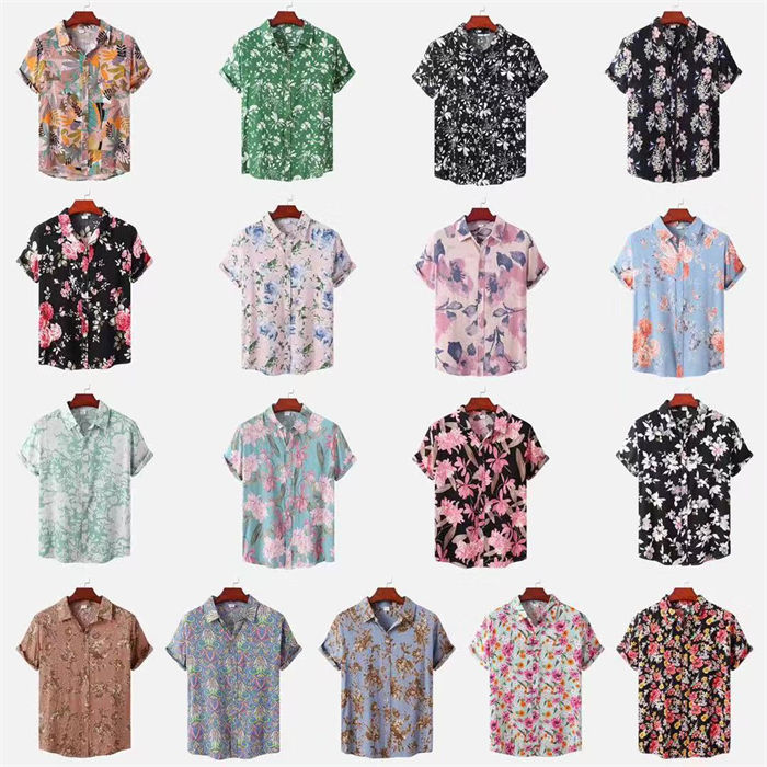 花柄シャツ メンズ アロハシャツ 夏 半袖 ファッション 開襟シャツ 総柄シャツ ビーチ 海 旅行 春 夏 メンズ 春物 夏物 ファッション