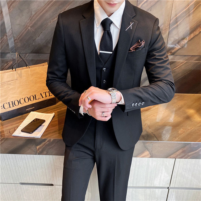 スーツセット メンズ スーツ 結婚式 スーツ スリムスーツ ビジネススーツ 1ボタン メンズ セットアップ 3点セット ジャケット パンツ ベスト 上下セット パーティー スーツ 就職スーツ 卒業式 入学式 礼服 無地 着心地良い オールシーズン おしゃれ かっこいい