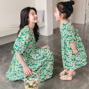 親子ペアワンピース 親子お揃い 親子 おそろい 親子服 親子ワンピ 花柄 親子 ペアルック リンクコーデ 親子 セット キッズ 女の子 レディース 子供服 ママ...
