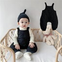 子供服 裏起毛 オーバーオール ベビー サロペット パンツ 2点セット 女の子 男の子 帽子付き オーバーオール キッズ ベビー オールインワン シンプル 長ズ...