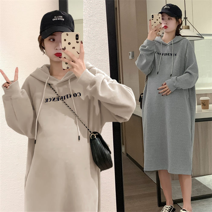 マタニティ ワンピース レディース パーカーワンピース 無地 フード付き 長袖 産前 産後 妊婦服 妊娠 授乳服 春 夏 秋 冬 長そで 大人可愛い カジュアル シンプル 通勤 ゆったり 可愛い おしゃれ M L XL XXL 3XL