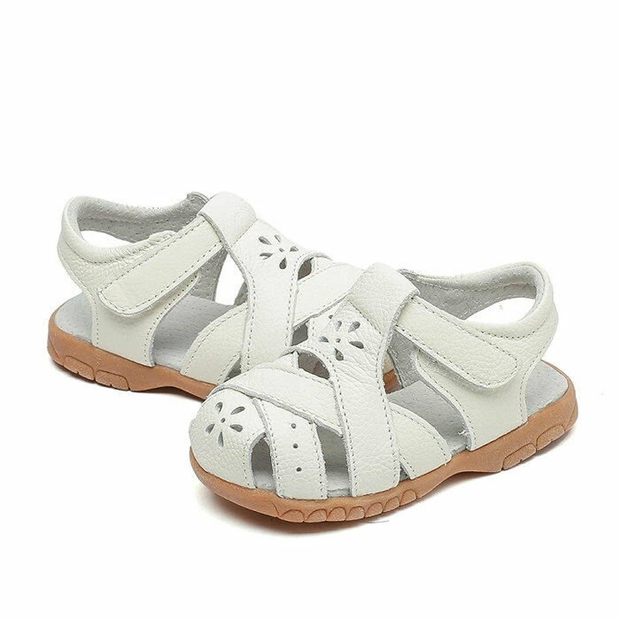 ベビー サンダル キッズ 女の子 男の子 つま先あり サンダル 赤ちゃん サンダル ベビーサンダル 白 子供サンダル 本革 ガールズ キッズ サンダル 柔らかい 履きやすい 通園 通学 おしゃれ 13.0cm 13.5cm 14.0cm 14.5cm