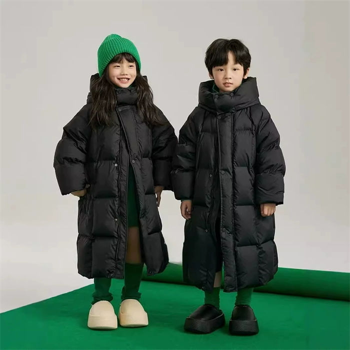 Down - キッズ ダウンコート 子供服 女の子 男の子 フード付き ロングコート 中綿コート ダウンジャケット 中綿ジャケット ダウン アウター キッズアウター キッズコート 冬 冬服 冬着 キッズ ユニセックス 男女兼用 可愛い 軽量 防寒 撥水 防風 あたたかい