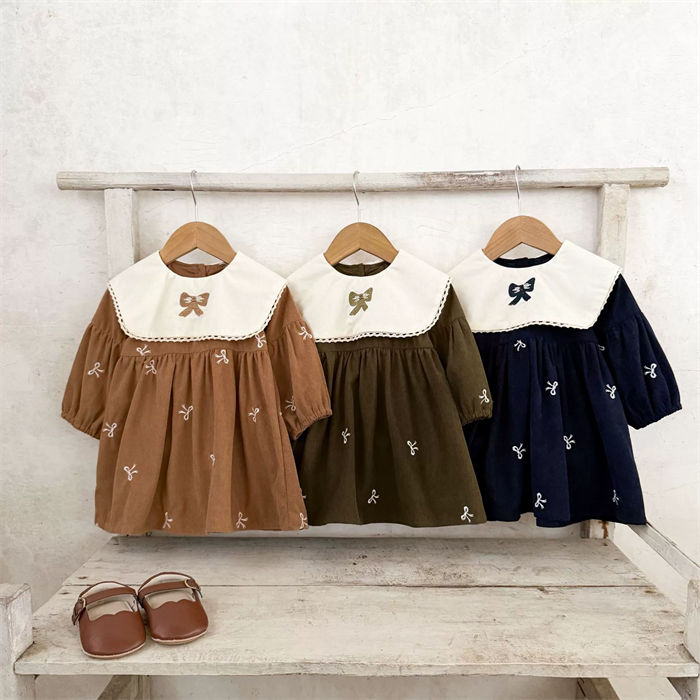 子供服 ワンピース 女の子 長袖ワンピース ベビー ワンピース キッズドレス ベビードレス コーデュロイ ワンピース リボン春服 秋服 プリンセス ワンピース クリスマス衣装 新生児 赤ちゃんドレス 誕生日 誕生日プレゼント 出産祝い かわいい きれい 子供服 ワンピース 女の子 長袖ワンピース ベビー ワンピース キッズドレス ベビードレス コーデュロイ ワンピース 5