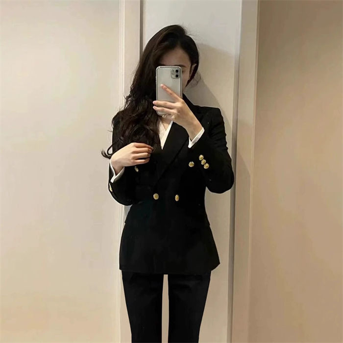 Nylon, Rayon, Polyester - レディース ビジネススーツ セットアップ 上下セット ジャケット テーパードパンツ パンツスーツ 大きいサイズ ママスーツ フォーマル 仕事服 就活 面接 セレモニー きれいめ シンプル 定番 オフィス カジュアル お受験 就職活動 結婚式 入学式 卒業式 喪服 葬式