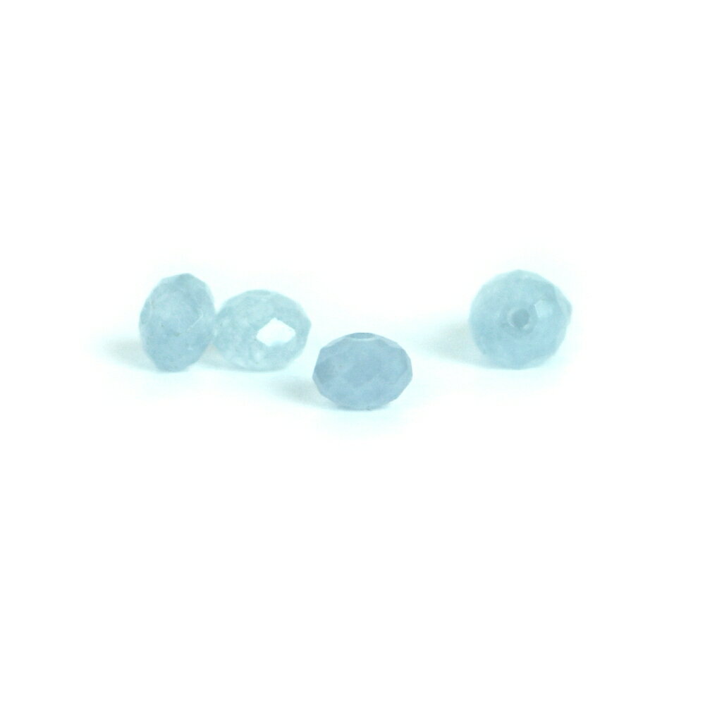 Rakuten - ●1粒売り●アクアマリン【ボタンカット】4×6mm【形】ボタン【天然石 ビーズ パワーストーン】