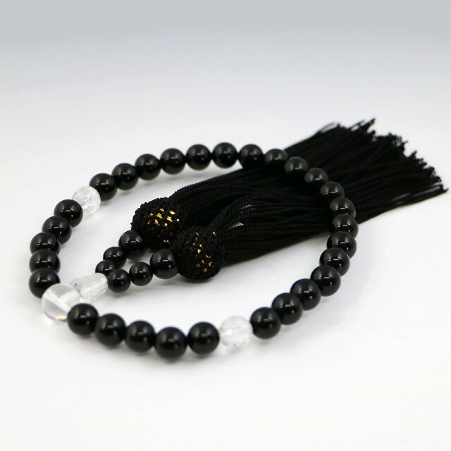 数珠 女性用 黒瑪瑙の数珠 オニキス